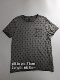 Scorpion Bay T-Shirt Large Grey Cotton Cross Print Graphic Logo Short Sleeve