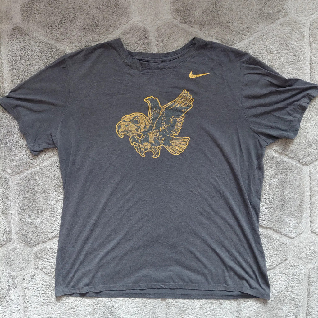 Nike Crew Neck T Shirt Mens XL Black Tri Blend Eagle Graphic Logo Athletic Cut