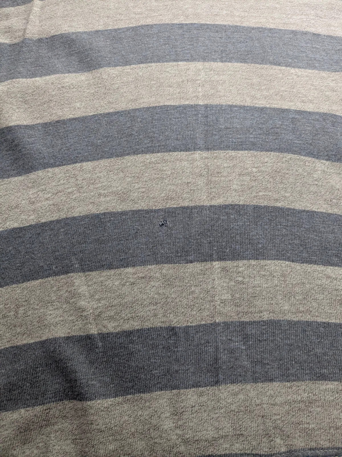 Converse Polo Shirt Mens Grey Striped Logo Button Up Long Sleeve