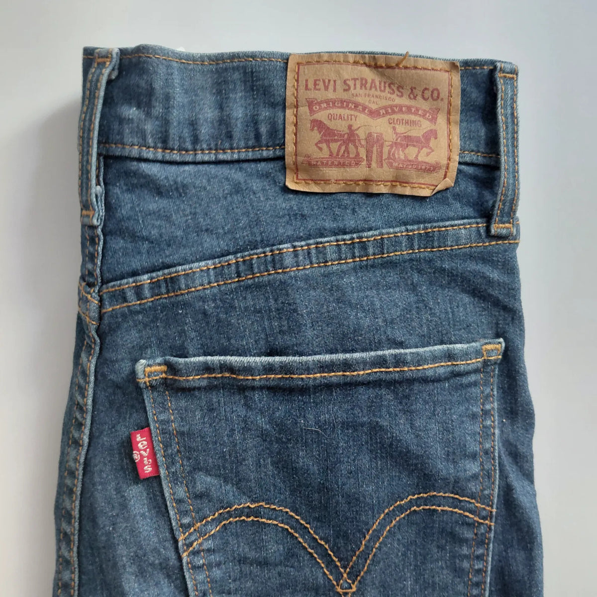 Levis Mile High Jeans Womens W29 L32 Dark Blue Wash Denim Super Skinny High Rise