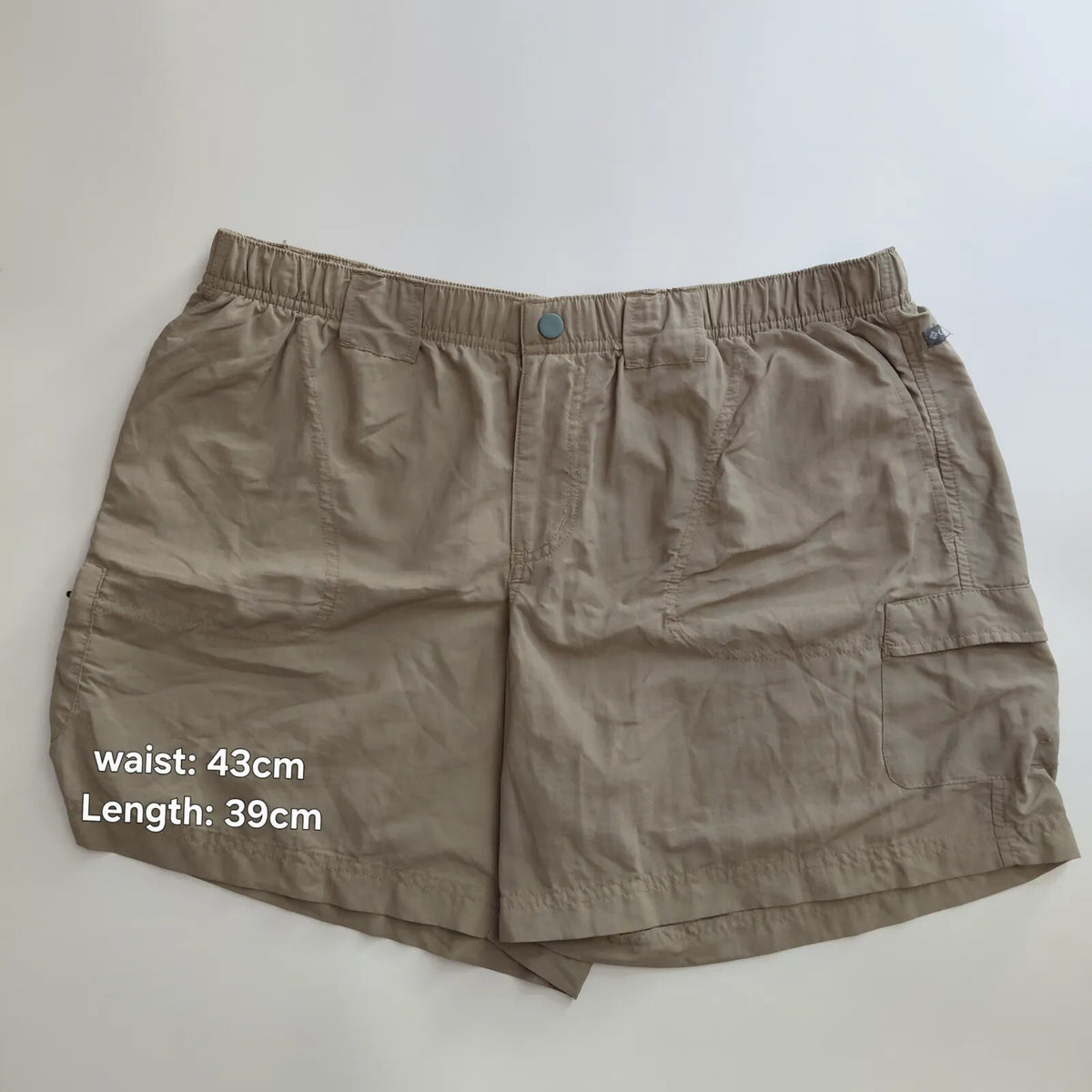 Columbia Cargo Shorts L Khaki Nylon Outdoor