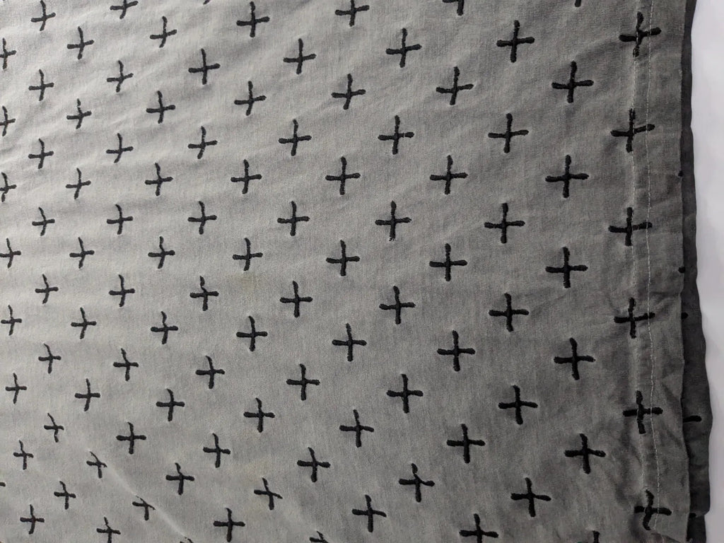 Scorpion Bay T-Shirt Large Grey Cotton Cross Print Graphic Logo Short Sleeve