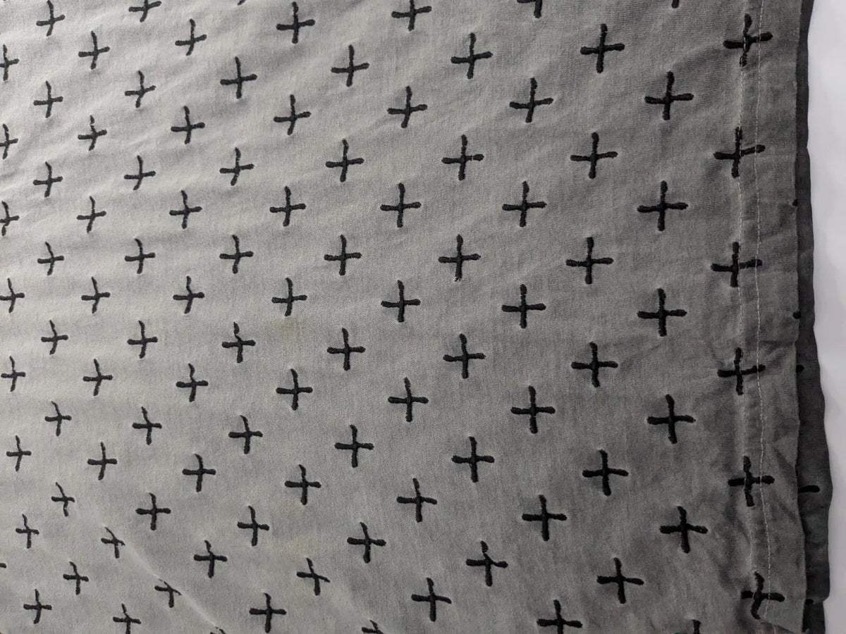 Scorpion Bay T-Shirt Large Grey Cotton Cross Print Graphic Logo Short Sleeve