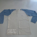 Nike Long Sleeve T-Shirt Mens White Blue Cotton Raglan Sleeves Logo Colour Block