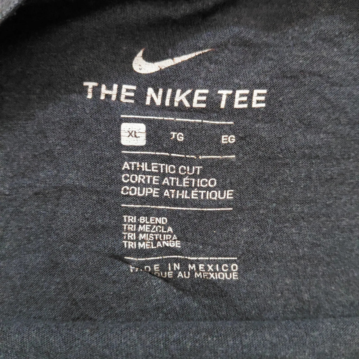 Nike Crew Neck T Shirt Mens XL Black Tri Blend Eagle Graphic Logo Athletic Cut