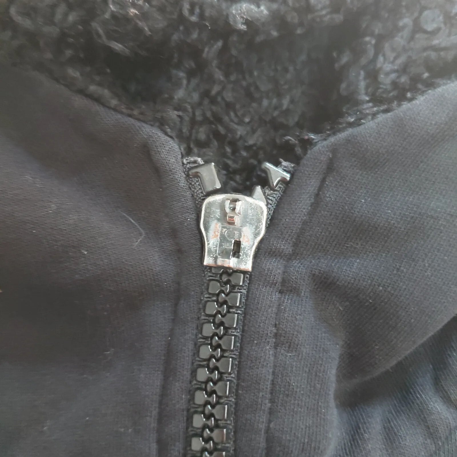 Converse Zip Hoodie Black Cotton Fleece Lined Full Zip Logo Streetwear