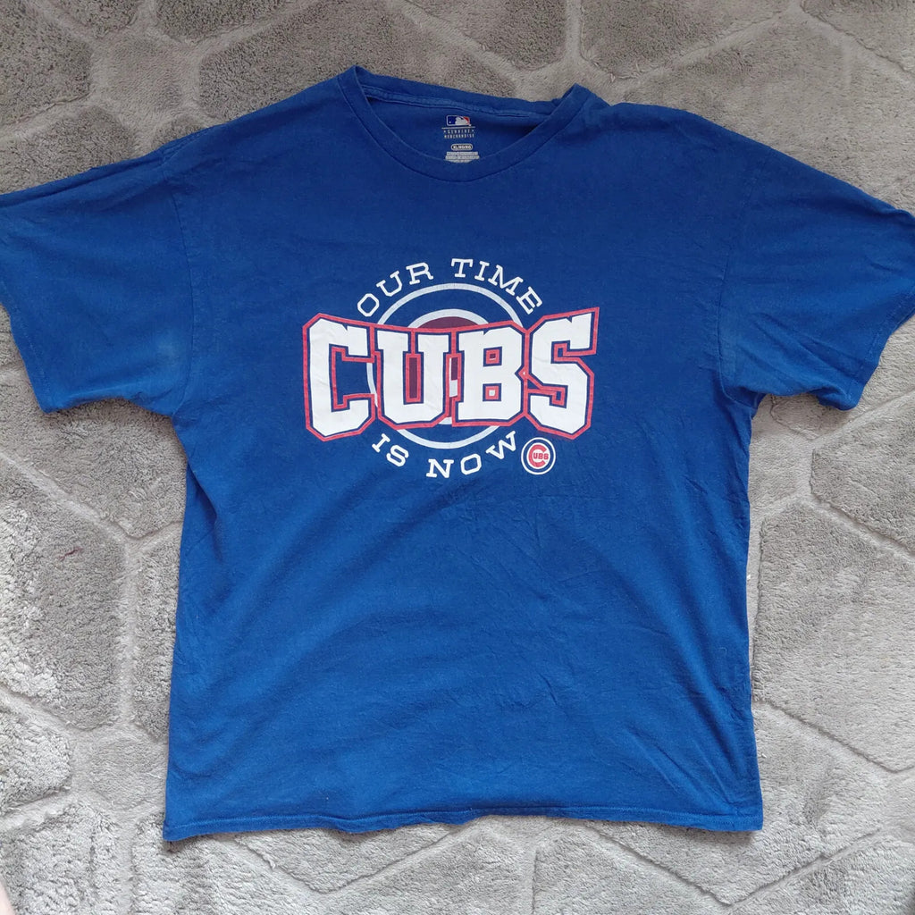 Genuine Merchandise Graphic T Shirt XL Blue Chicago Cubs Logo MLB Baseball Crew