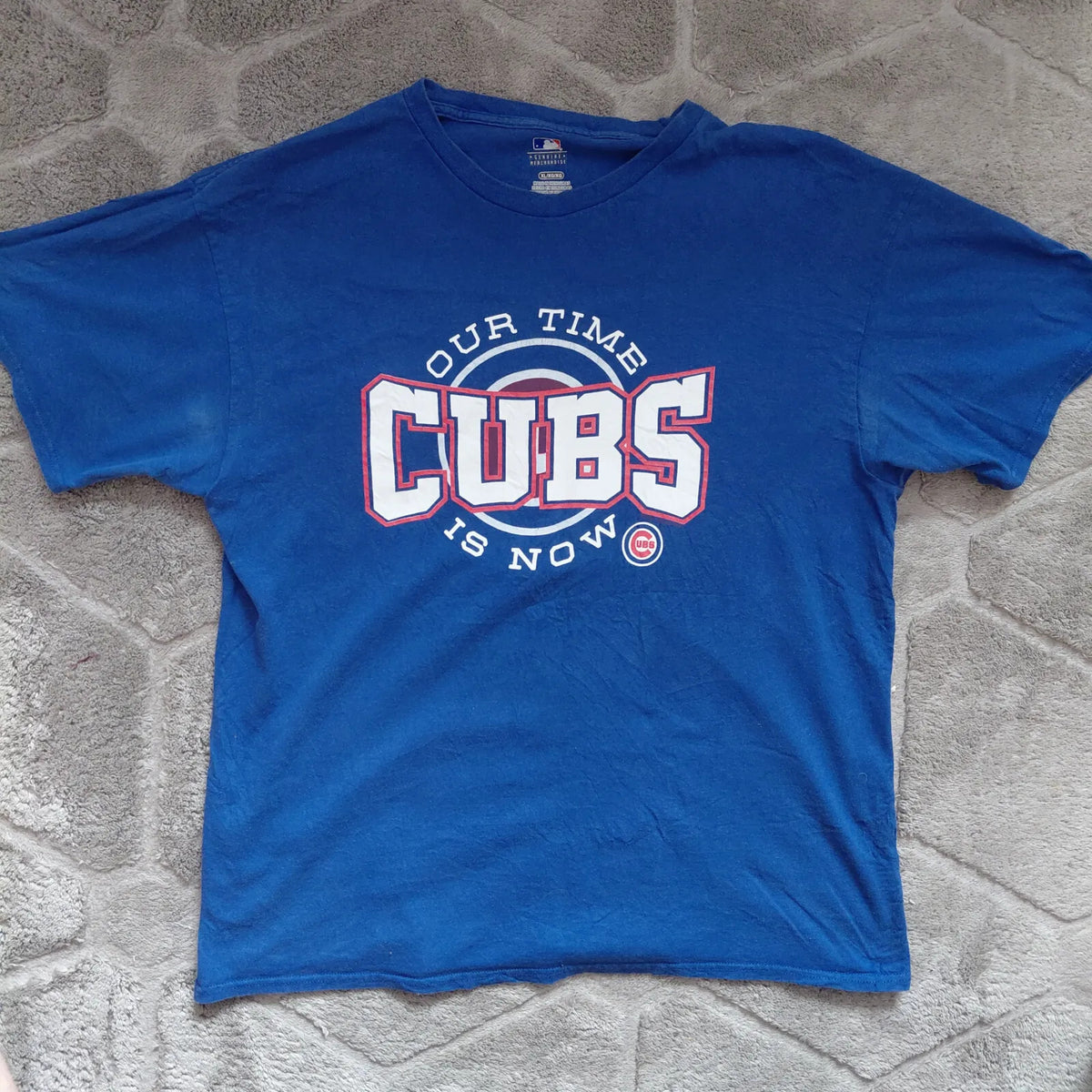 Genuine Merchandise Graphic T Shirt XL Blue Chicago Cubs Logo MLB Baseball Crew