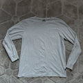 Lee Long Sleeve T Shirt XL Grey Cotton Blend Crew Neck Pocket Soft Brushed Knit