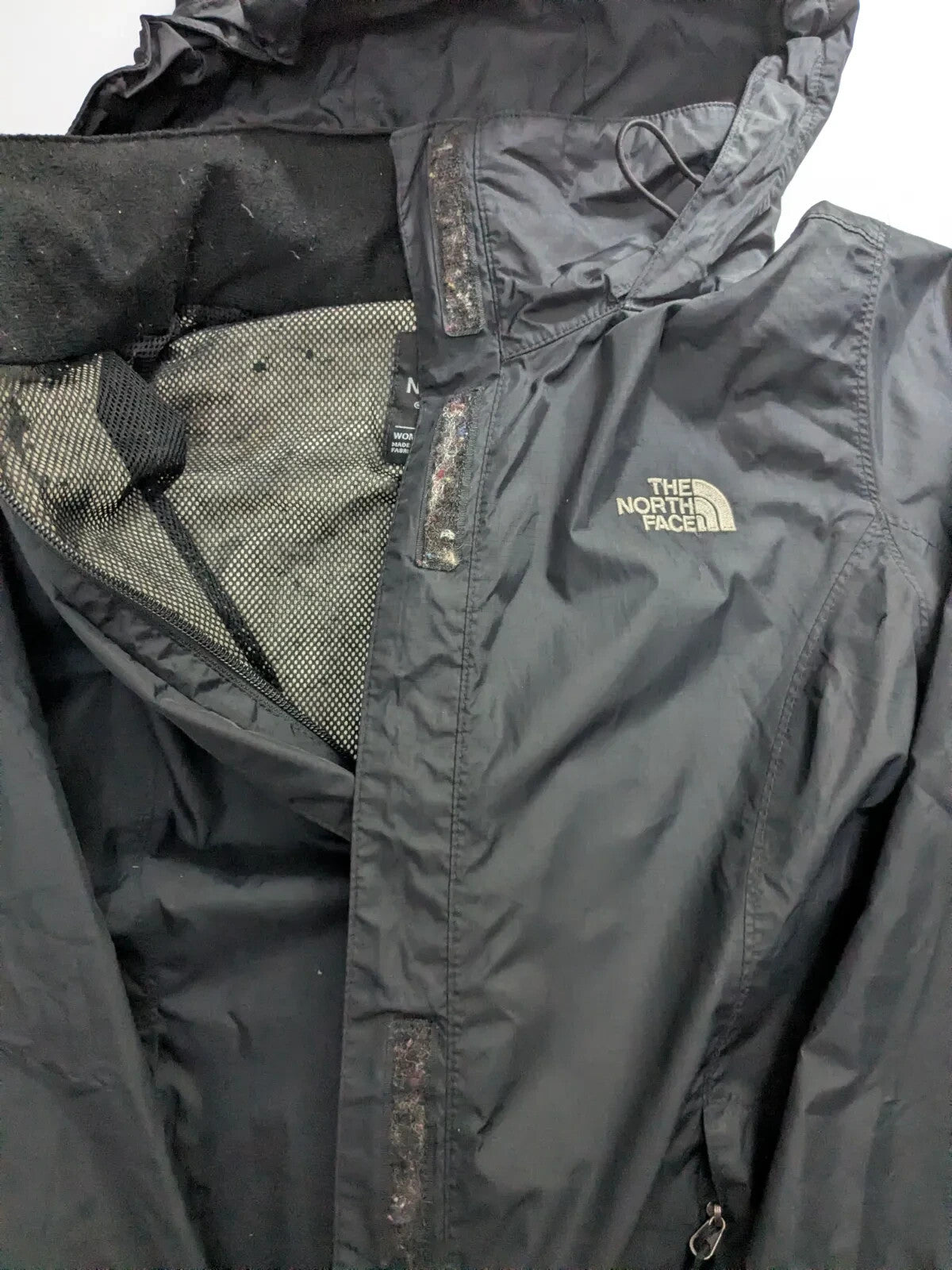 The North Face Shell Jacket Womens Small Black Nylon Ripstop Dryvent Waterproof