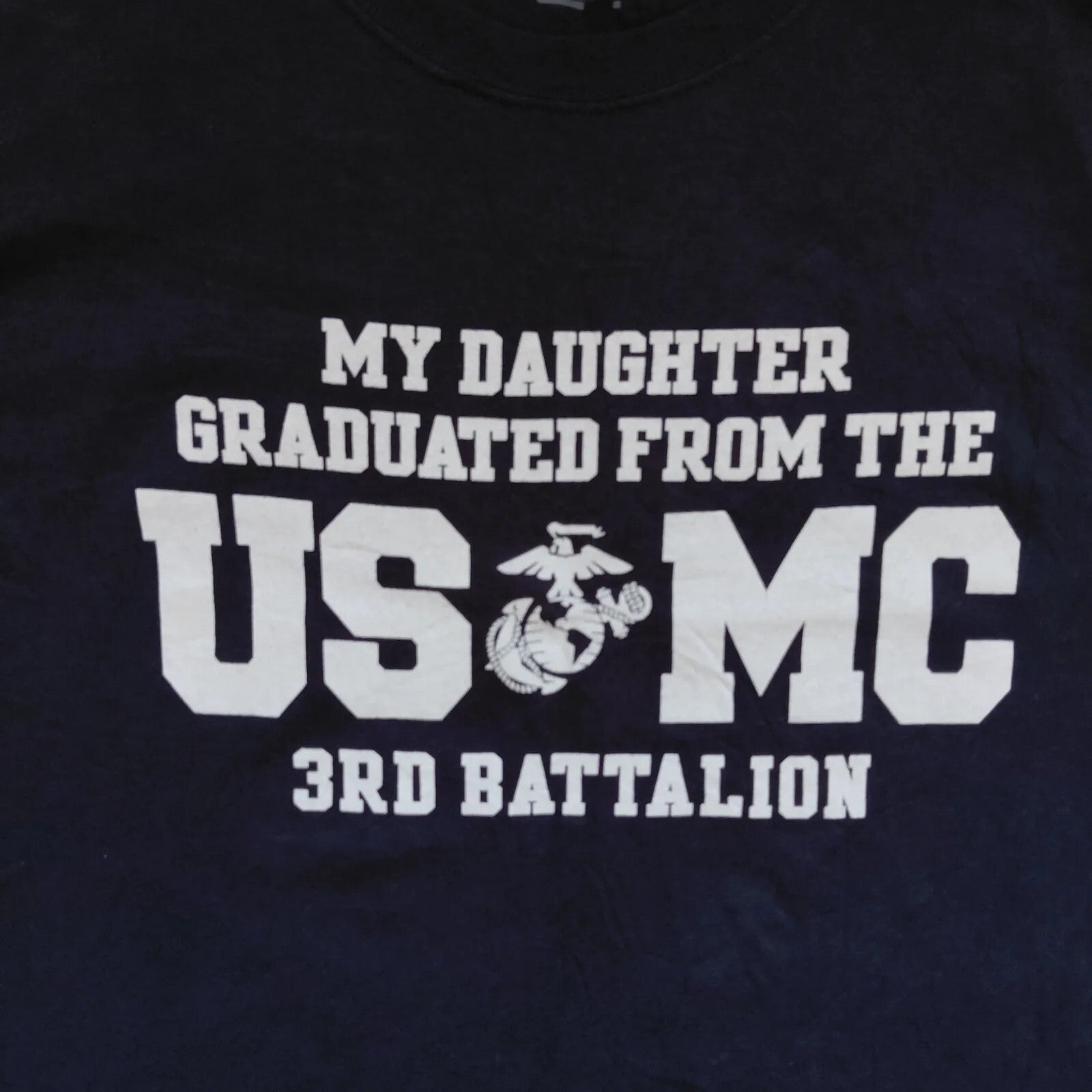 Champion US Marine Corps Graphic T Shirt Men's Large Navy
