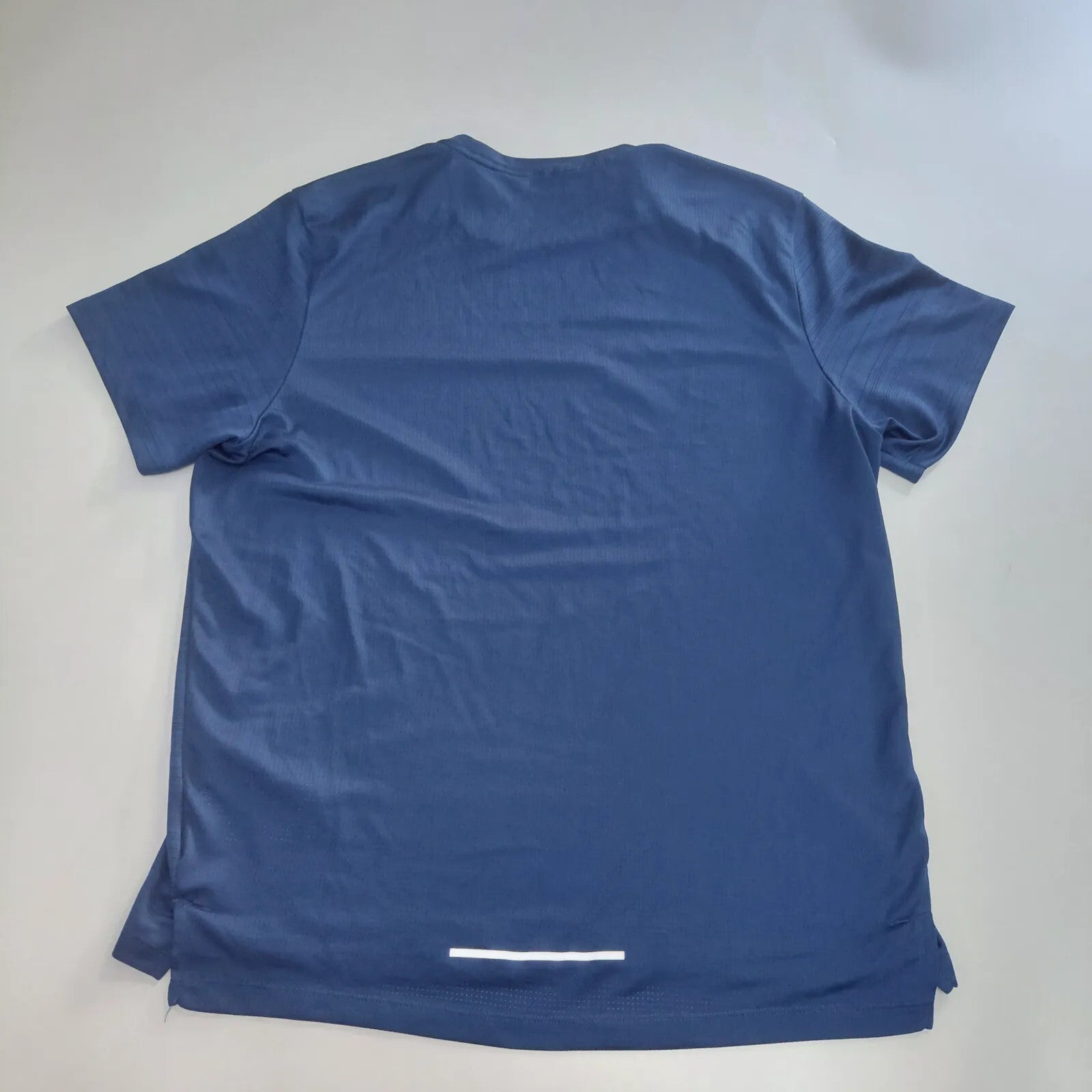 Nike Dri Fit T Shirt Blue Short Sleeve Logo Running Athletic Pullover