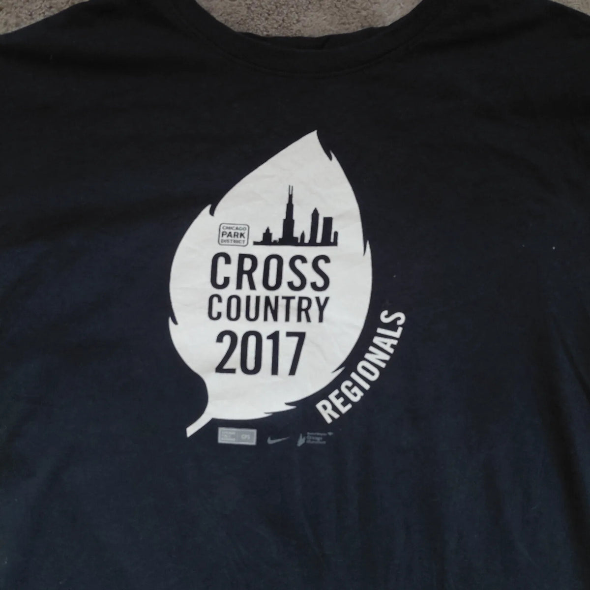 Nike The Nike Tee Graphic T Shirt Mens Large Black Cotton Cross Country 2017
