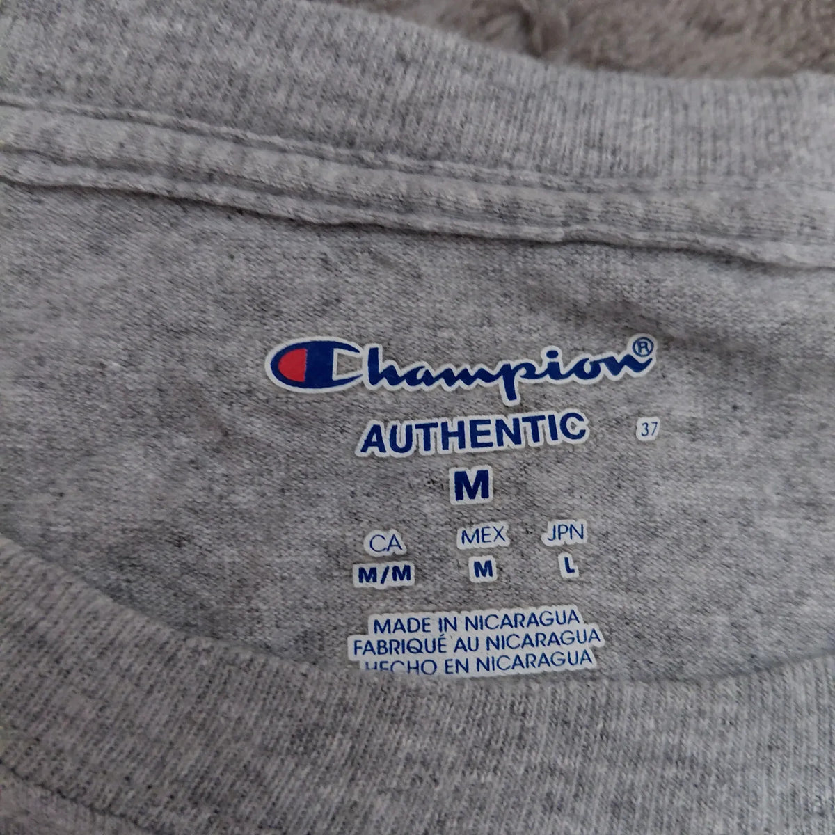 Champion Crew Neck T Shirt Mens Medium Grey New York University Dad Graphic Logo