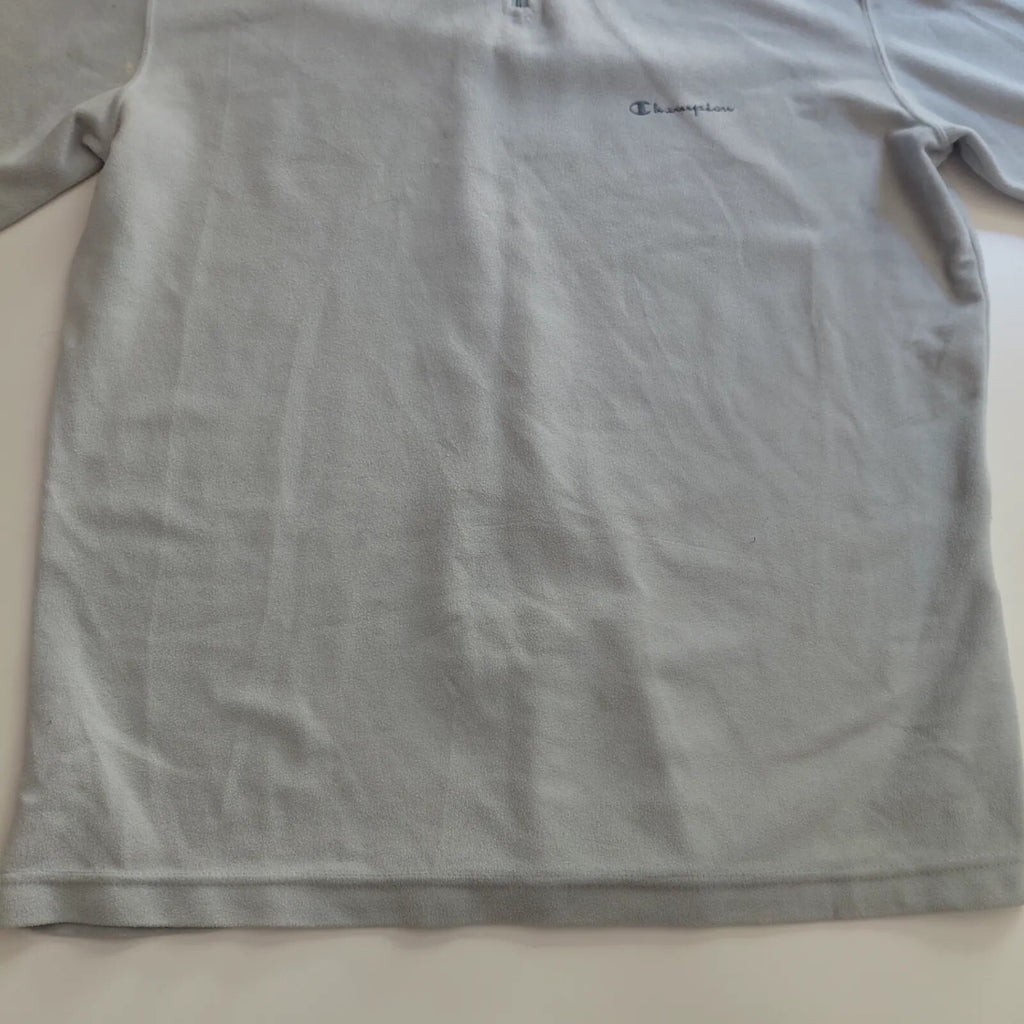 Champion 1/4 Zip Fleece Grey Logo Embroidered Outdoor