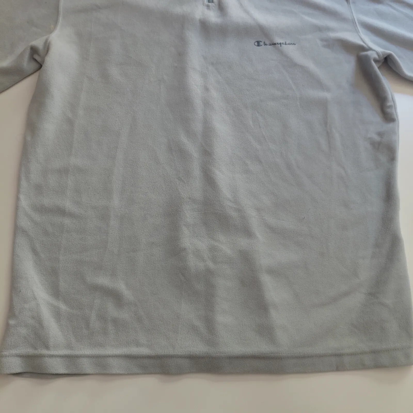 Champion 1/4 Zip Fleece Grey Logo Embroidered Outdoor