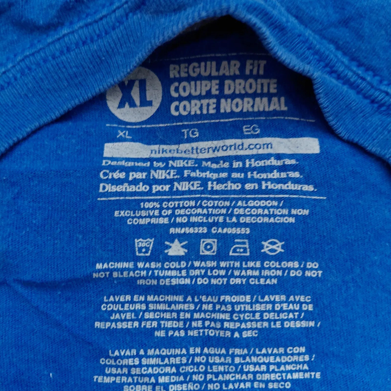 Nike Crew Neck T Shirt XL Blue Cotton Reclaim The Crown Kansas City Royals