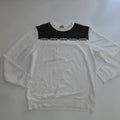 Puma Crewneck Sweatshirt Medium White Cotton Colour Block Logo Streetwear