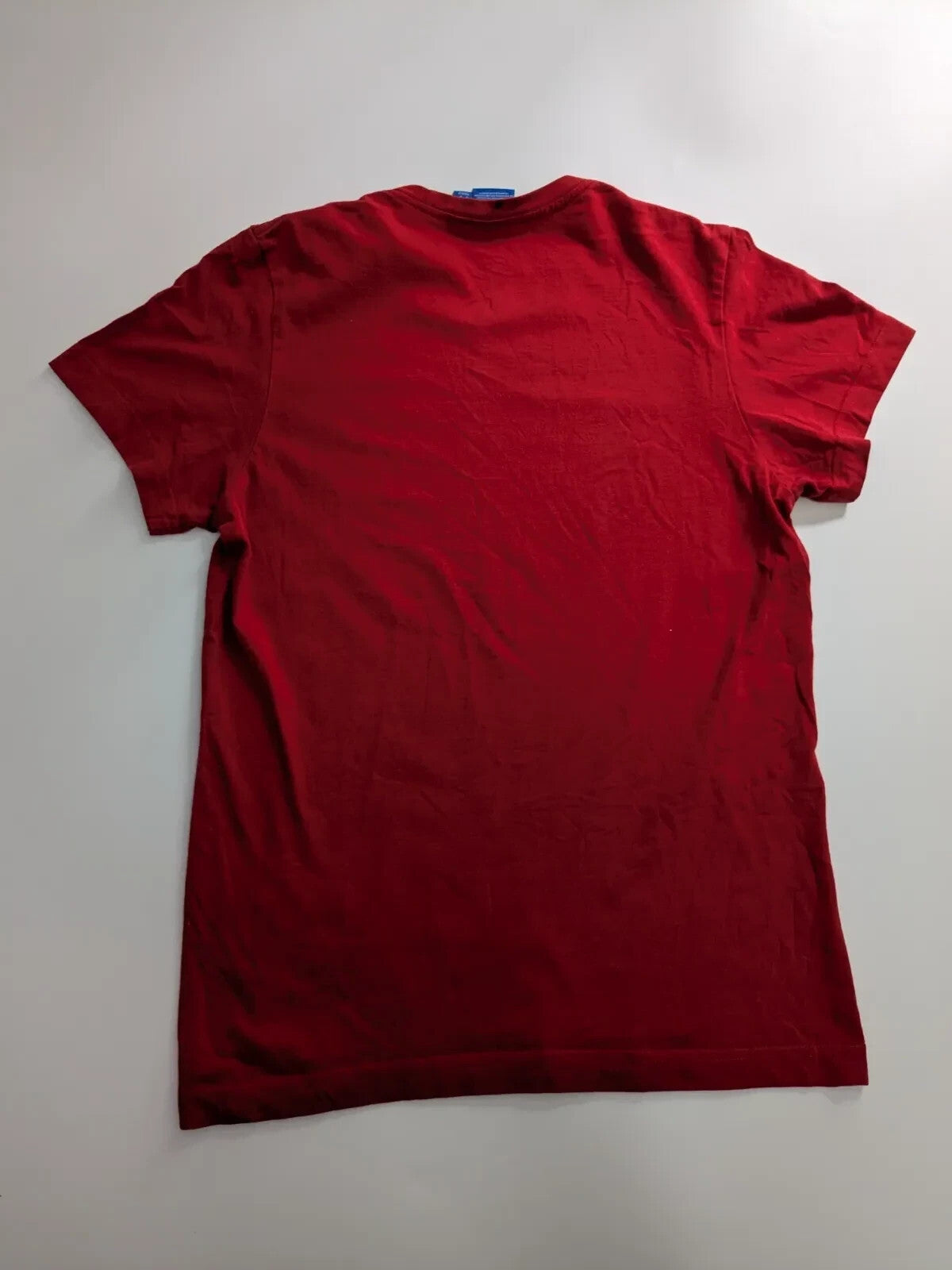 Adidas T-Shirt Red Cotton Logo Graphic Streetwear Short Sleeve Crew Neck