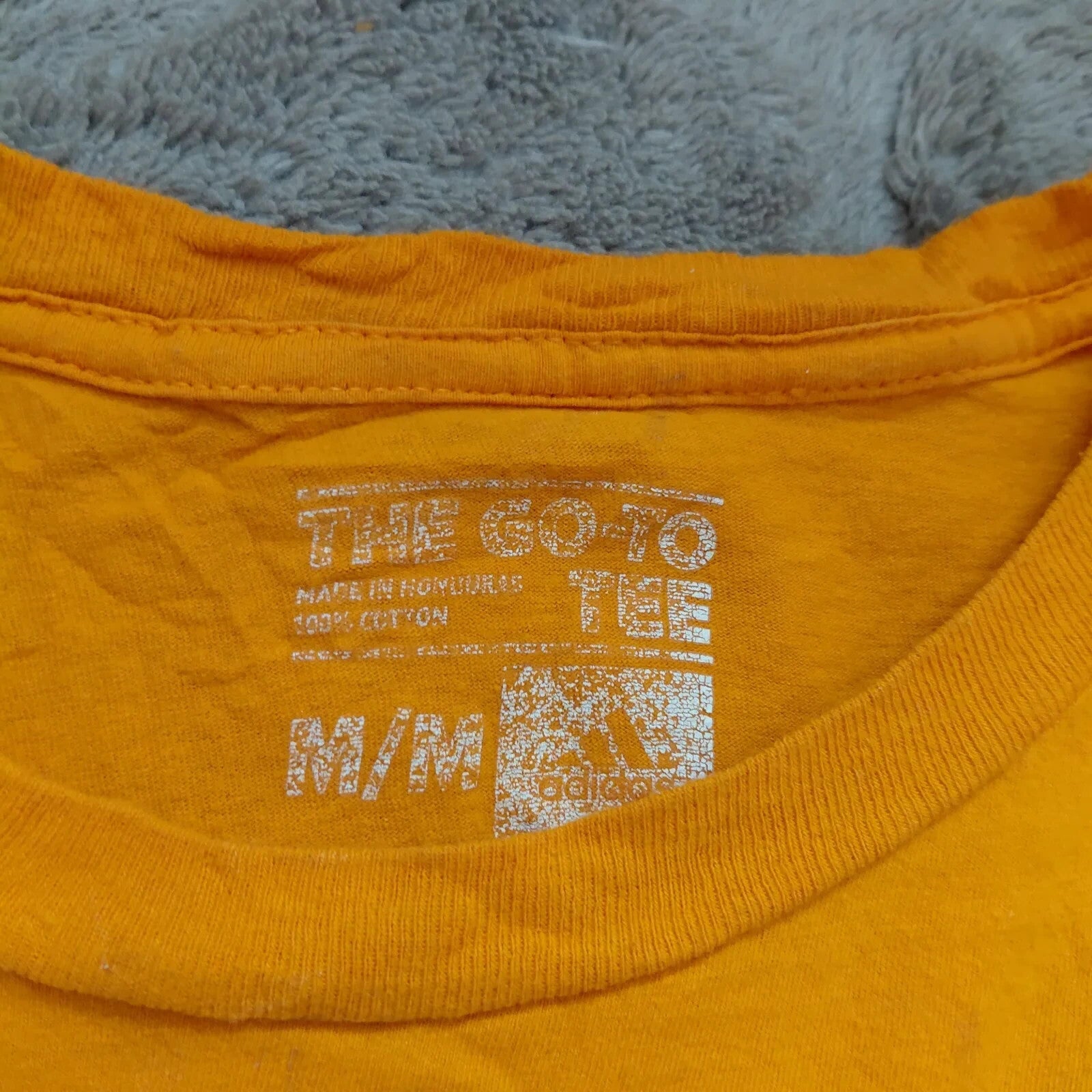 Adidas Crew Neck T Shirt Medium Yellow Cotton Houston Dynamo Graphic Logo Short