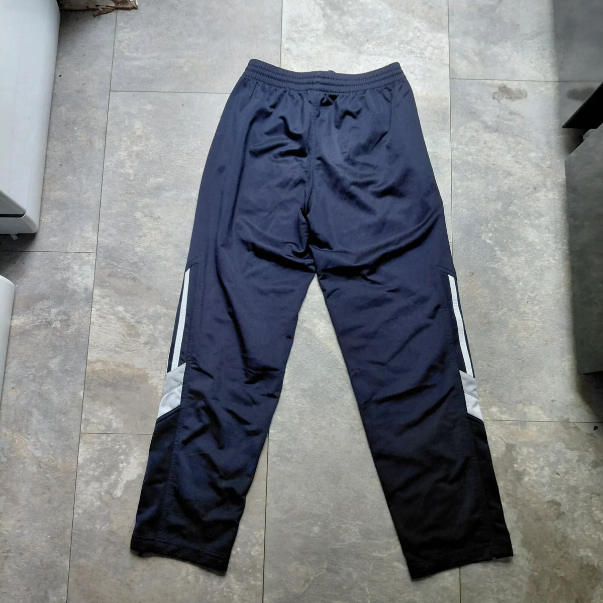Adidas Track Pants Navy Logo Full Zip Sporty