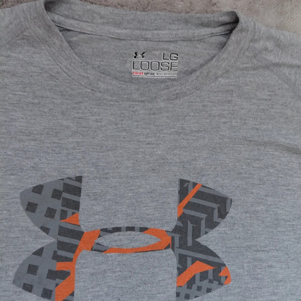 Under Armour Loose Fit T Shirt Men's Grey Size L Performance Tee