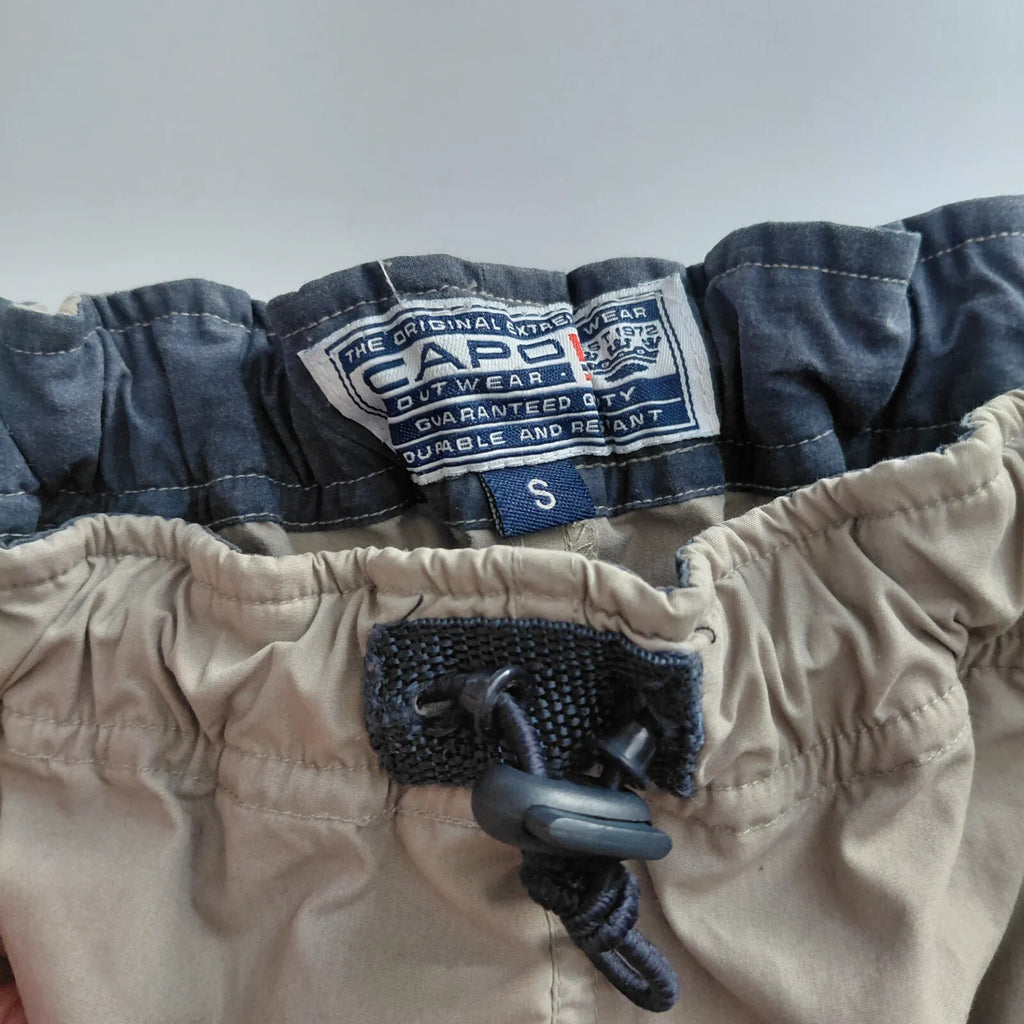 Capo Outwear Cargo Trousers Mens S Beige Straight Leg Cargo Outdoor