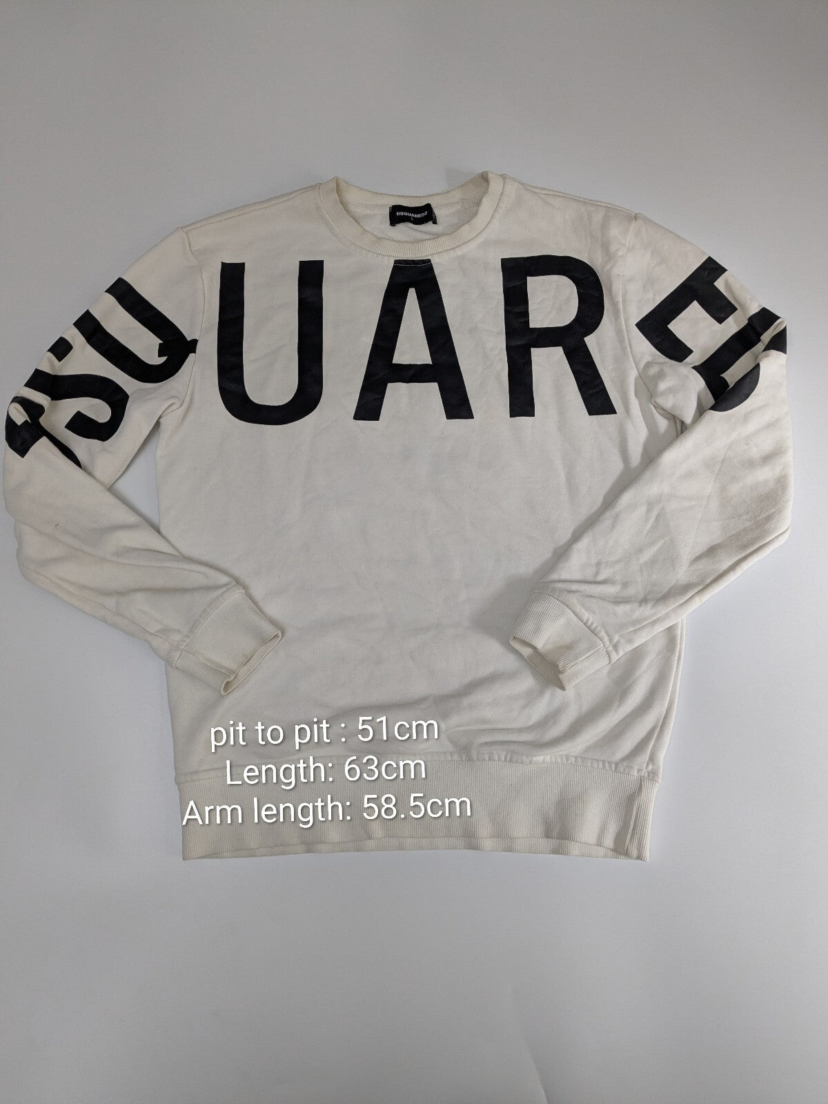Dsquared2 white logo sweatshirt