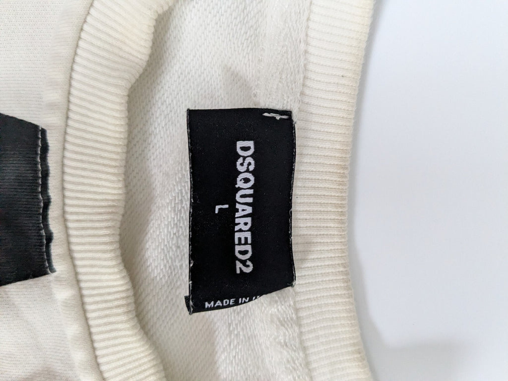 Dsquared2 white logo sweatshirt