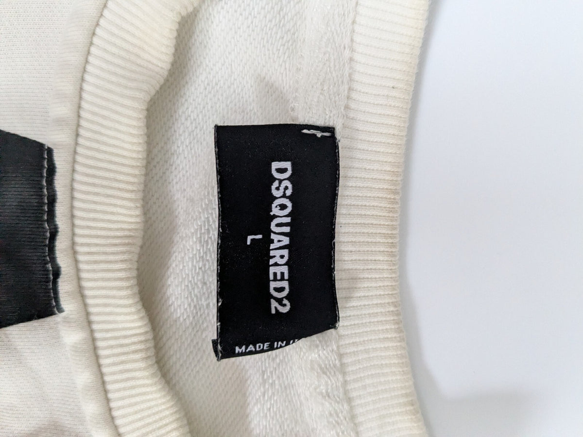 Dsquared2 white logo sweatshirt