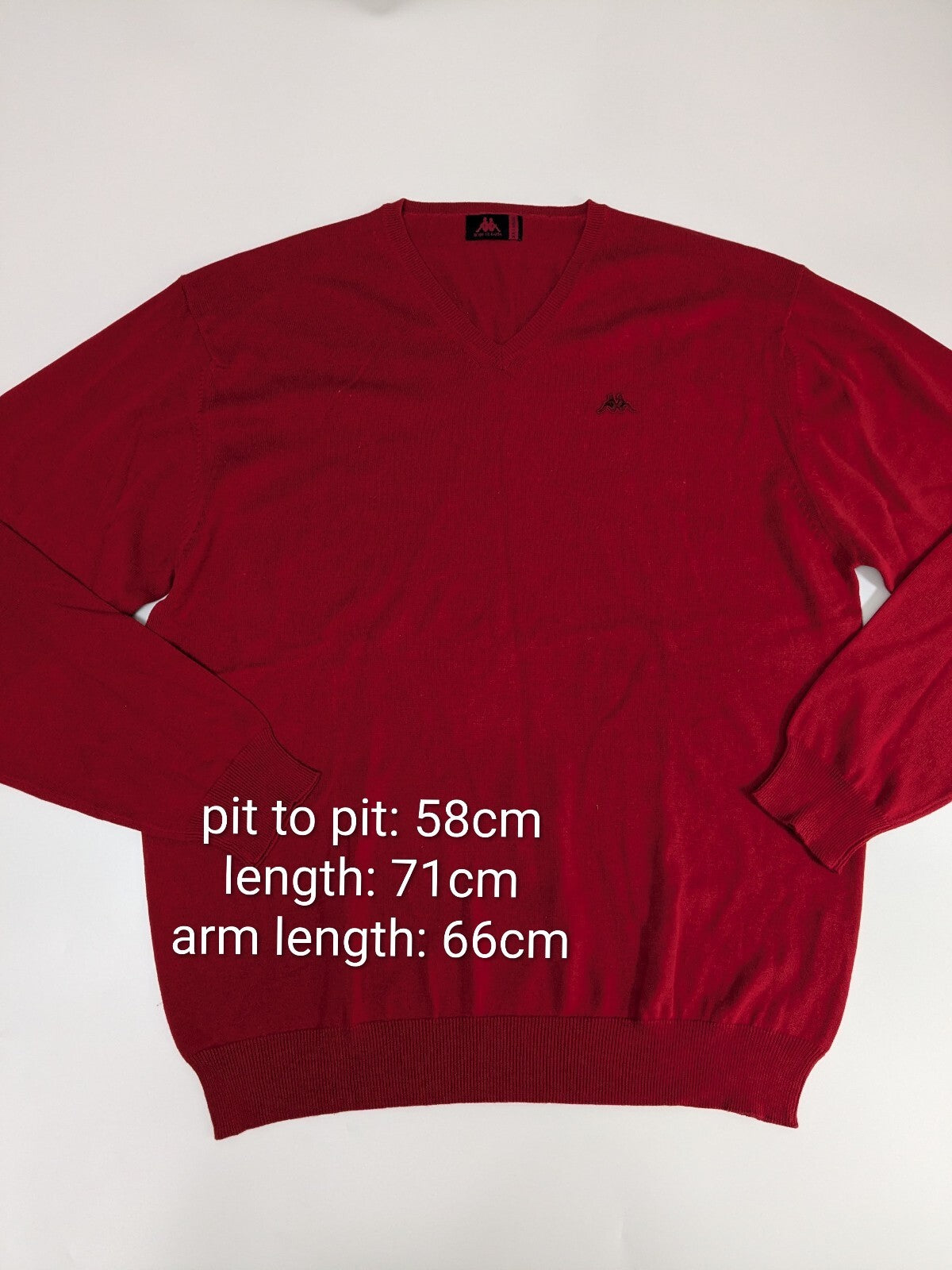 Kappa red V-neck sweater