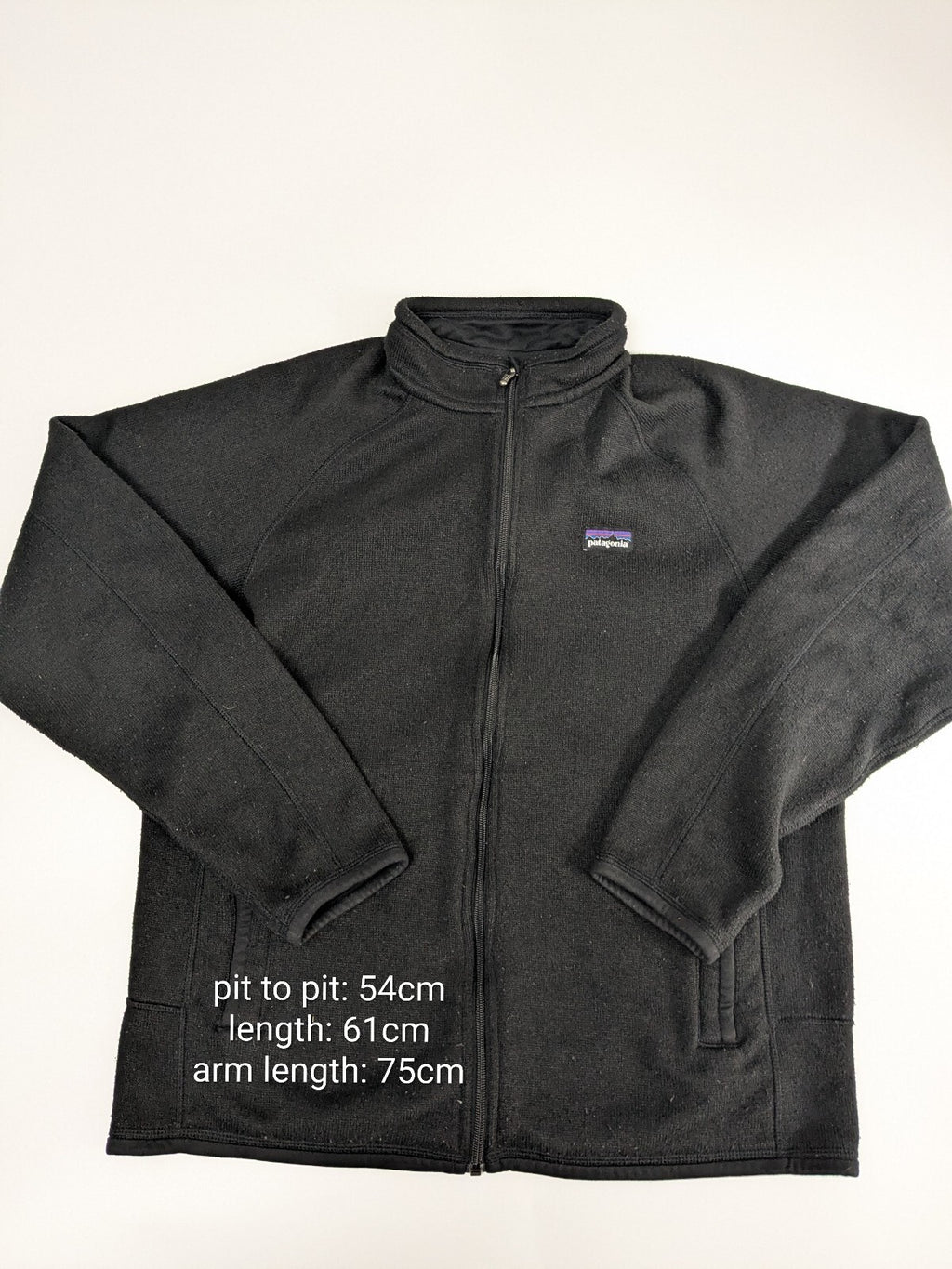 Patagonia black full zip fleece jacket