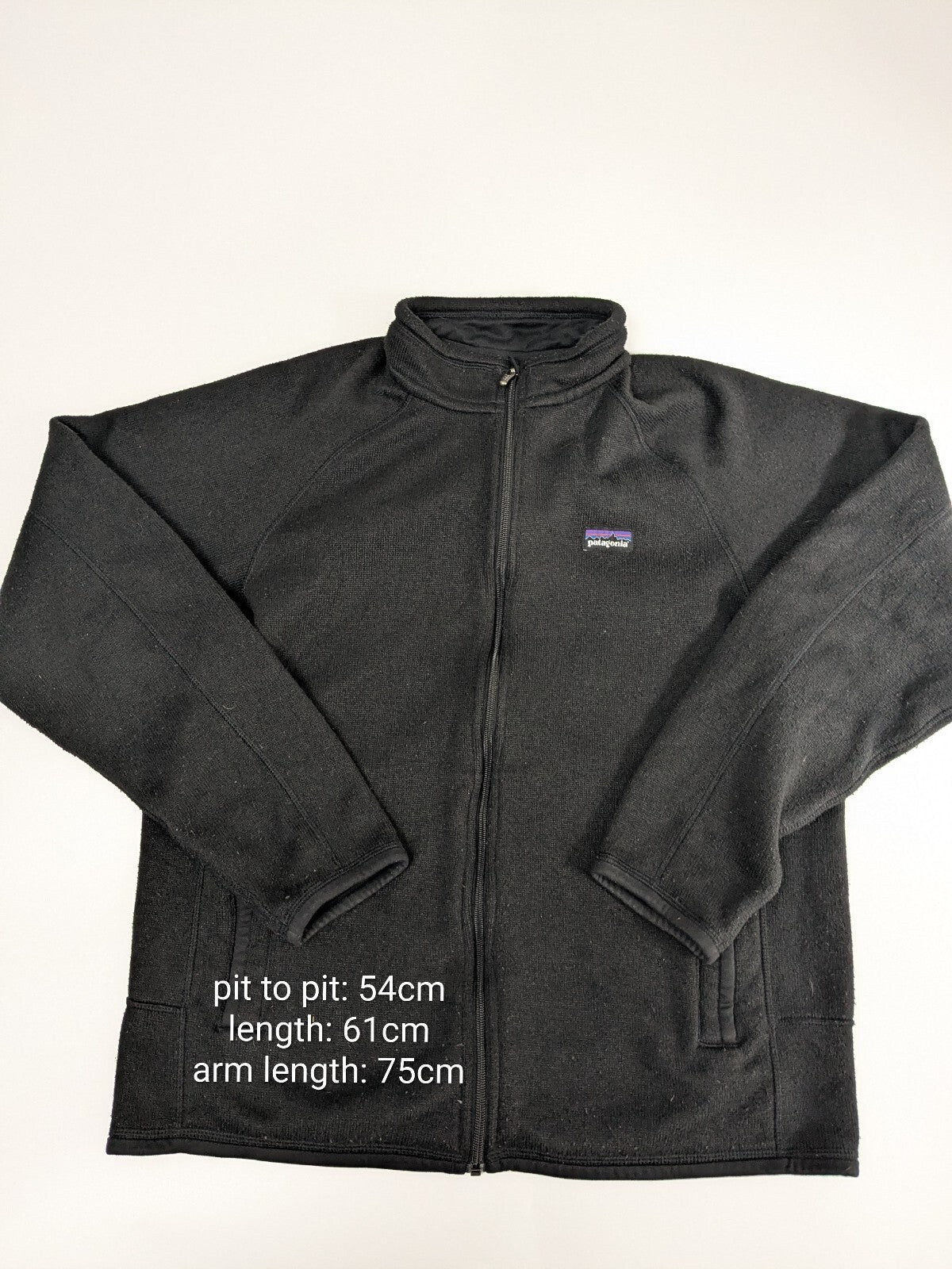 Patagonia black full zip fleece jacket