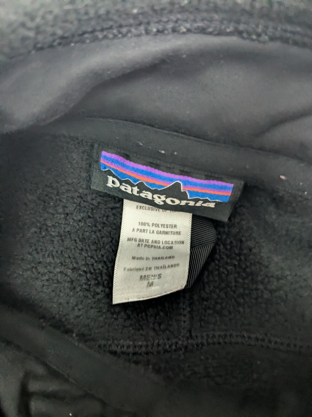 Patagonia black full zip fleece jacket