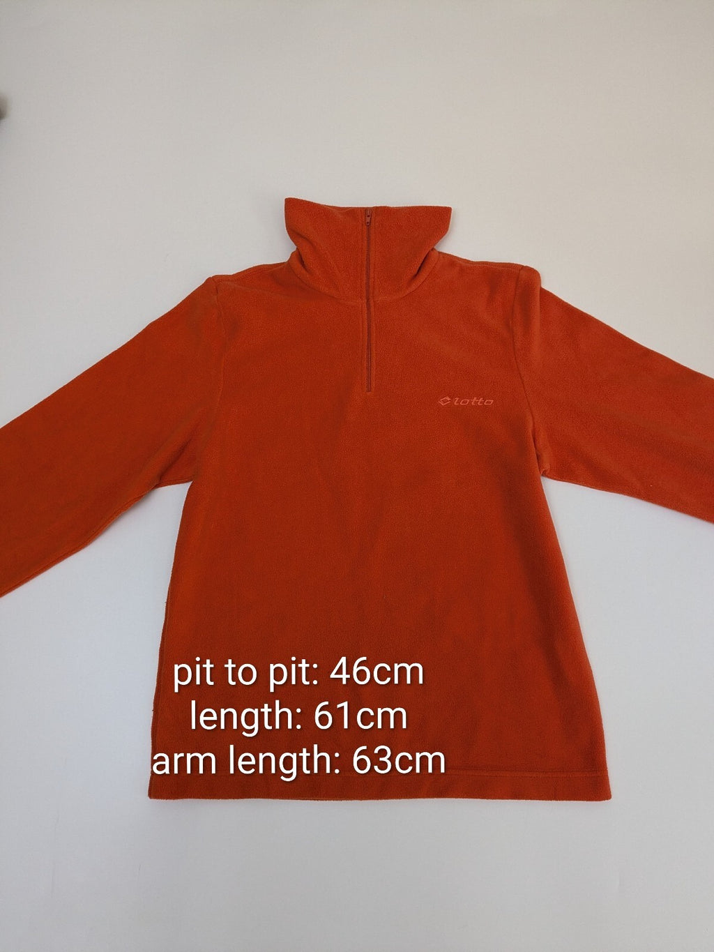 Lotto orange quarter-zip fleece pullover