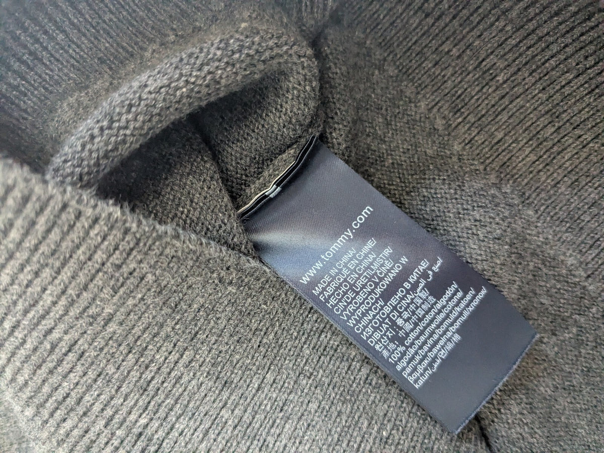 Tommy Hilfiger gray quarter-zip sweater