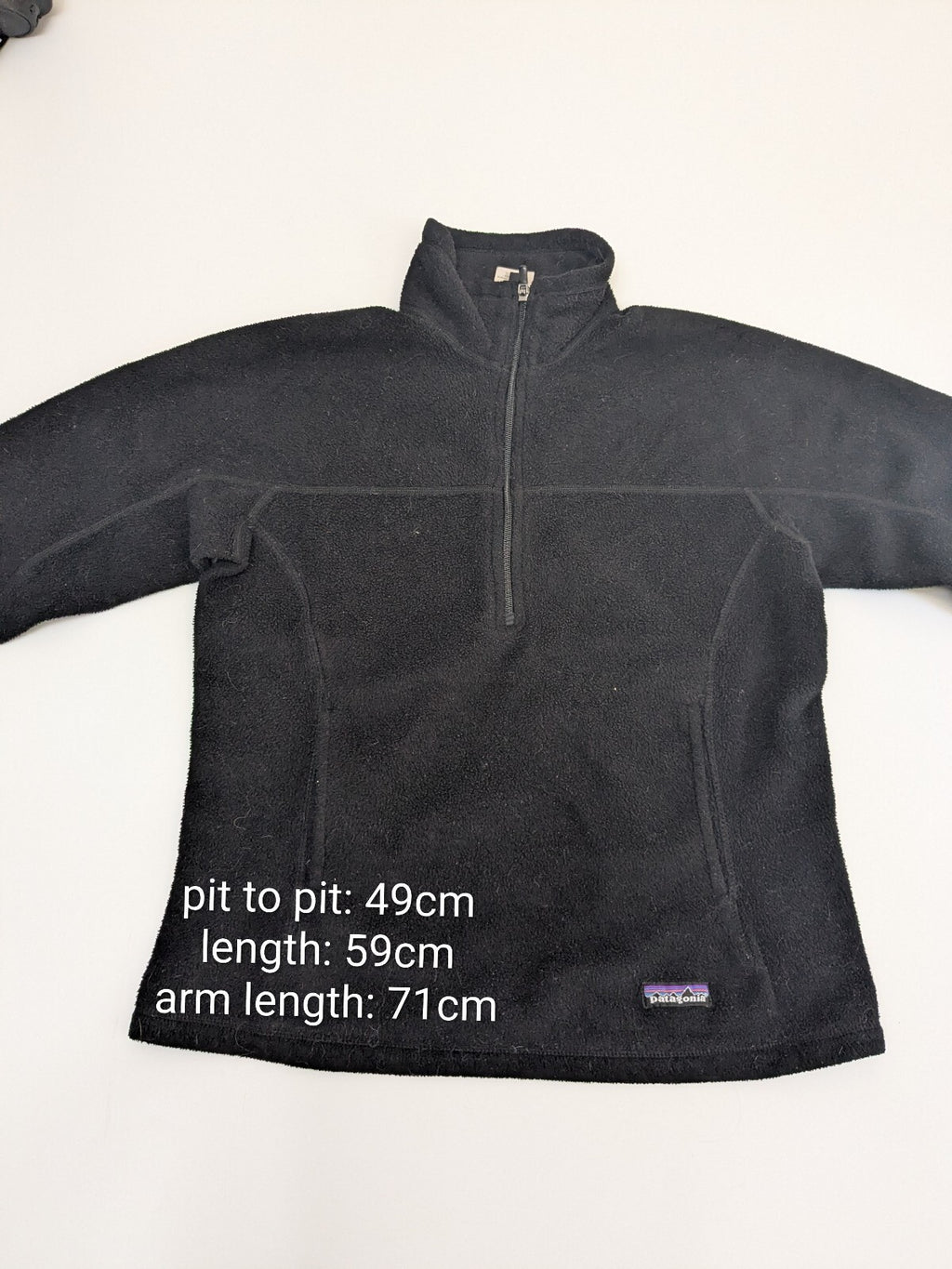 Patagonia Synchilla black quarter-zip fleece pullover