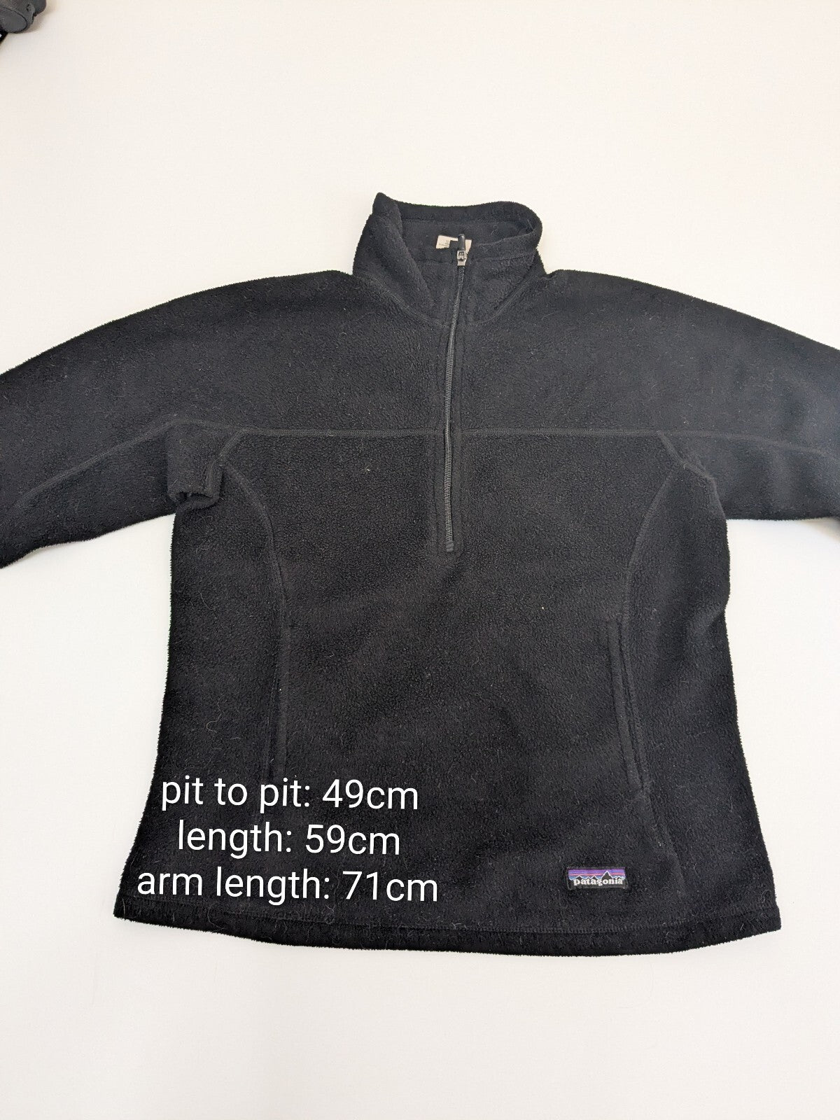 Patagonia Synchilla black quarter-zip fleece pullover