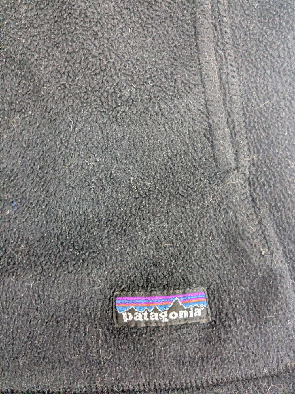 Patagonia Synchilla black quarter-zip fleece pullover