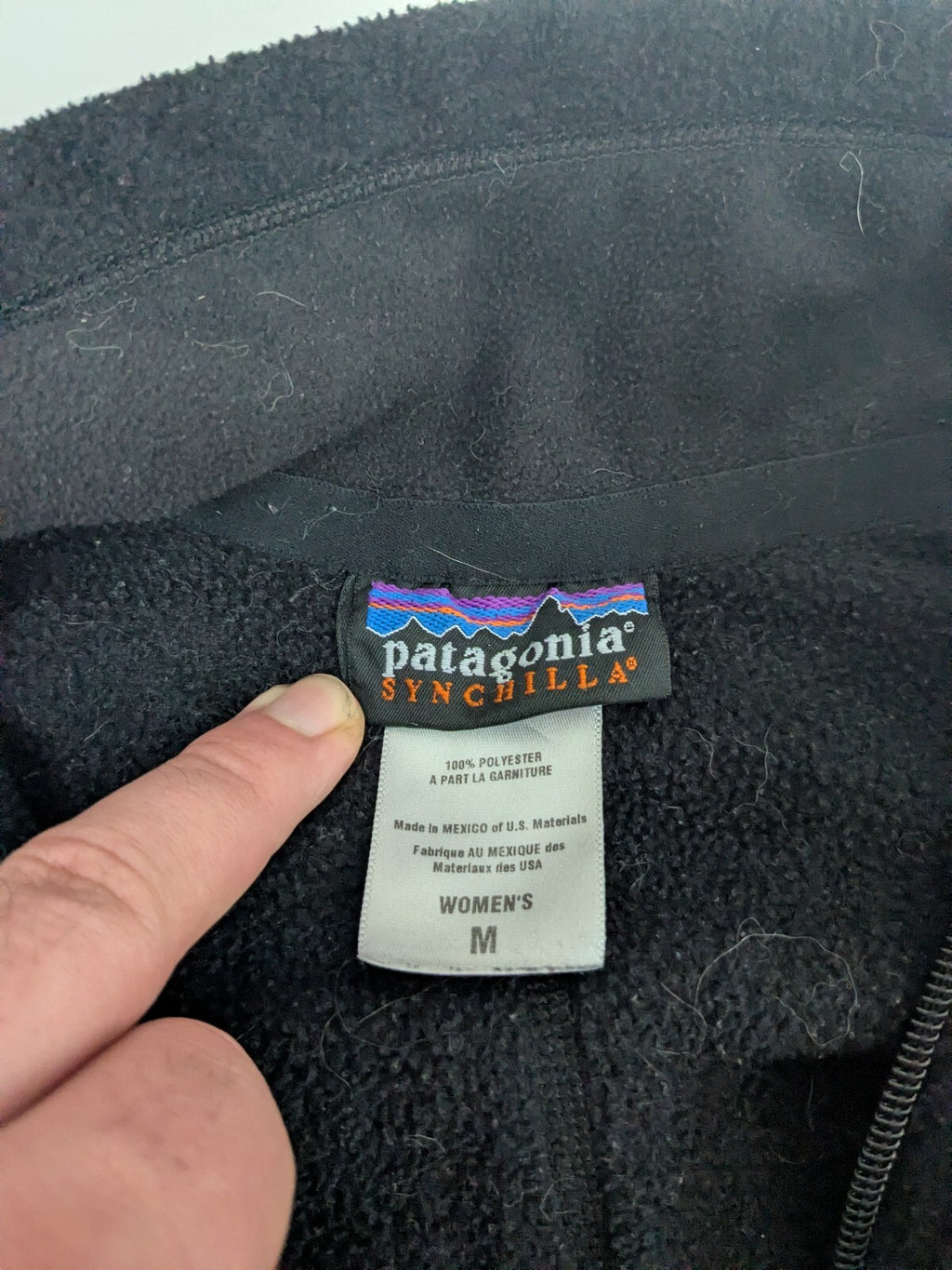 Patagonia Synchilla black quarter-zip fleece pullover