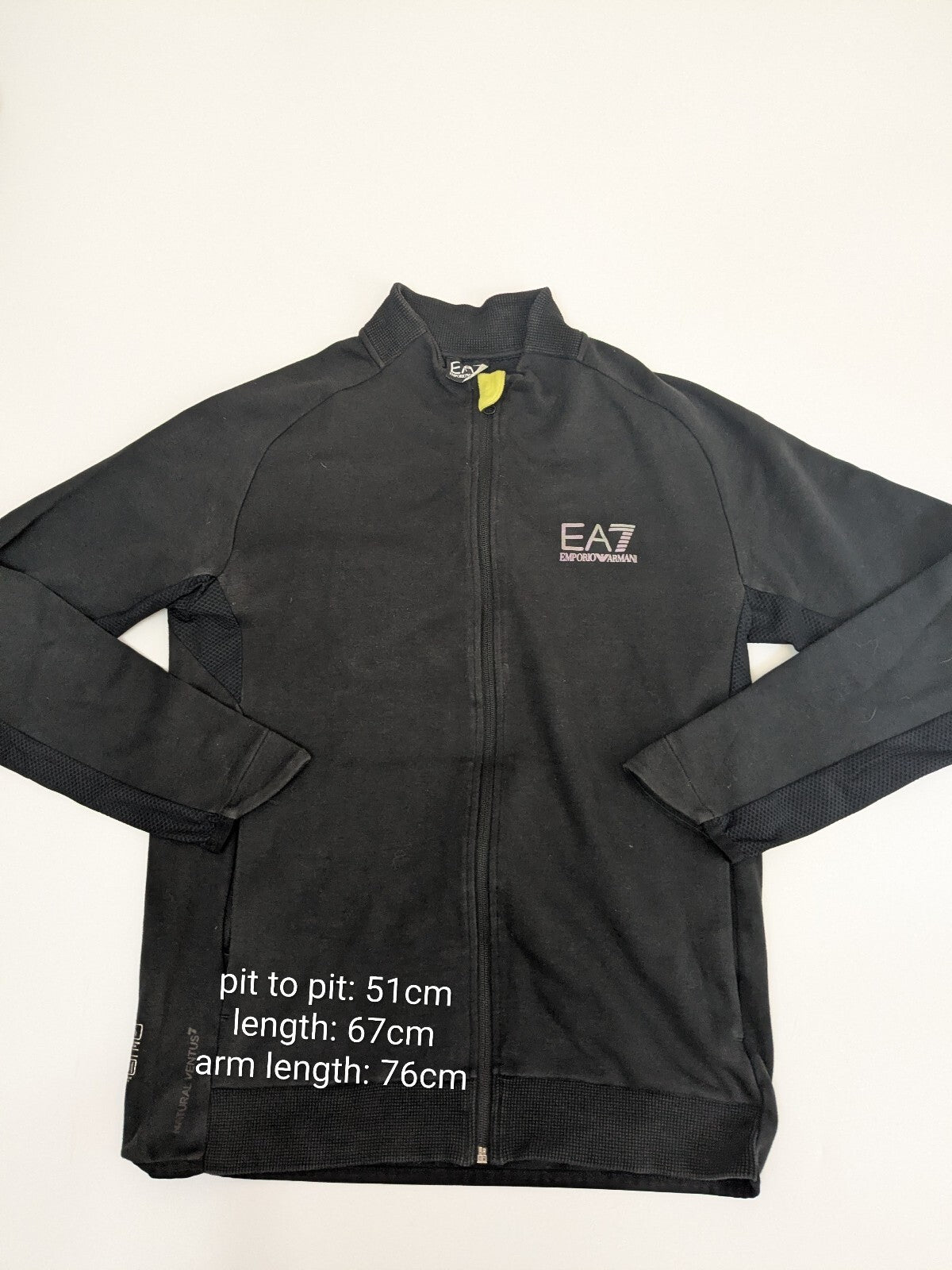 EA7 Emporio Armani black full-zip track jacket