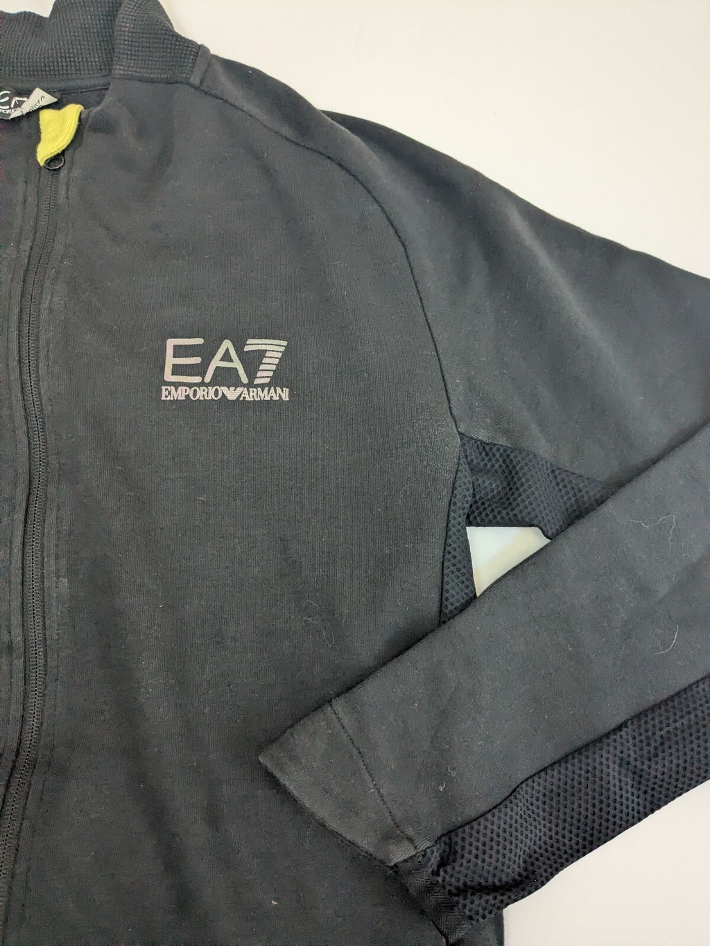 EA7 Emporio Armani black full-zip track jacket