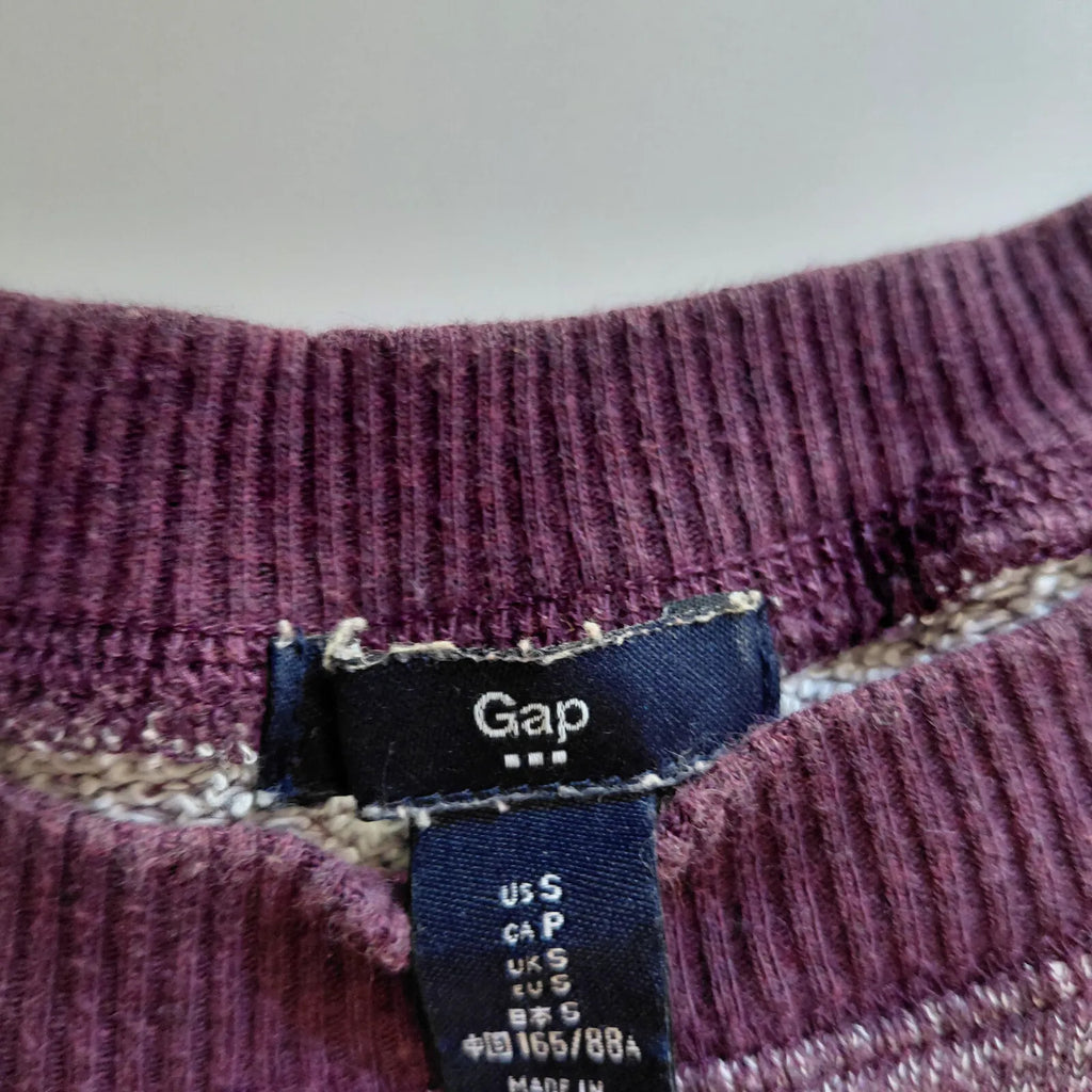 Gap 1969 Crewneck Sweatshirt Small Berry Logo Embroidered Vintage 1969