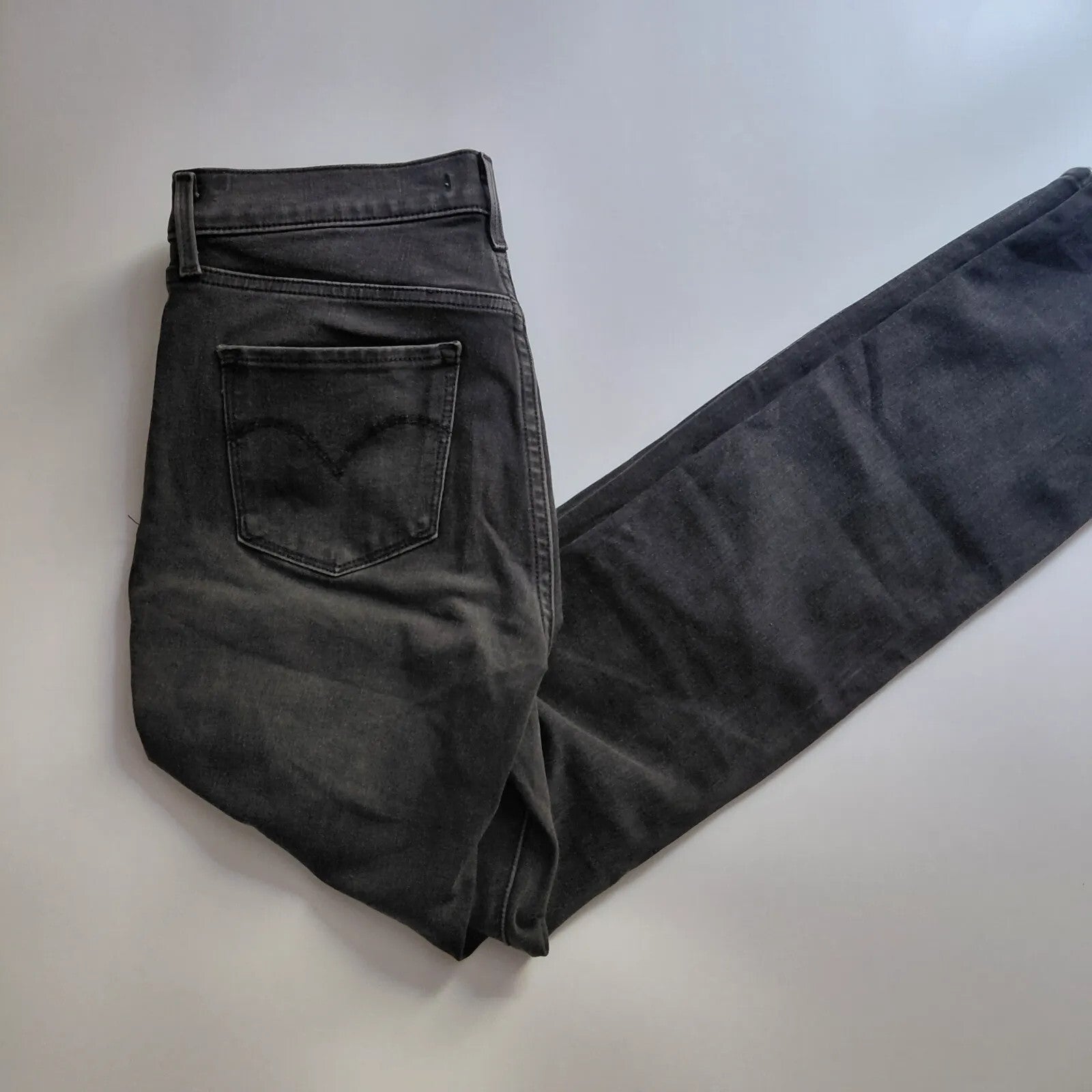 Levis 312 Shaping Slim Jeans Womens UK28 Black Denim Slim Straight Shaping