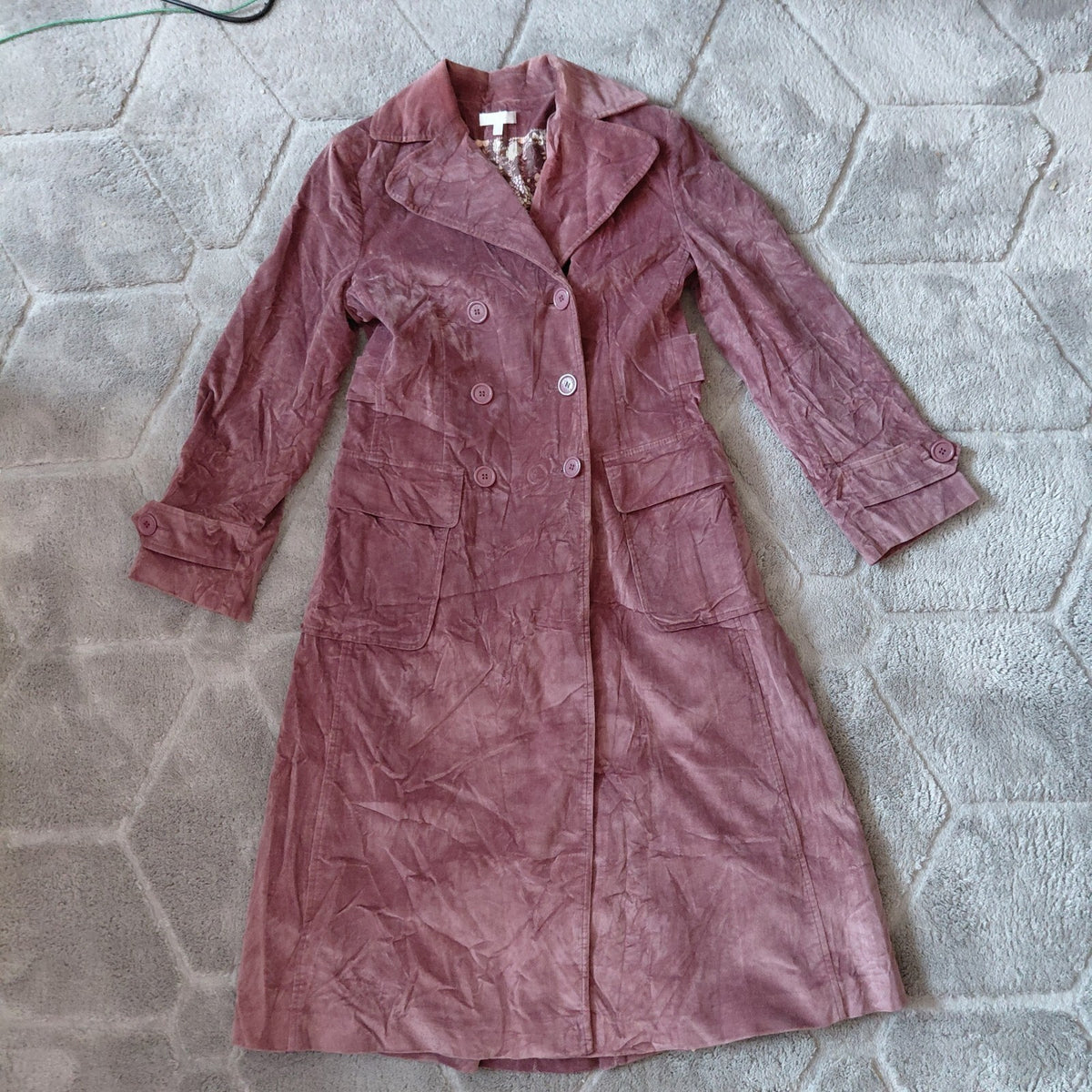 Kookai faux suede trench coat Size UK 14  FR 42 EURO 40 RRP £180