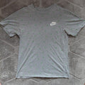 Nike The Nike Tee T Shirt Mens Medium Grey Cotton Logo Graphic Print Crew Neck