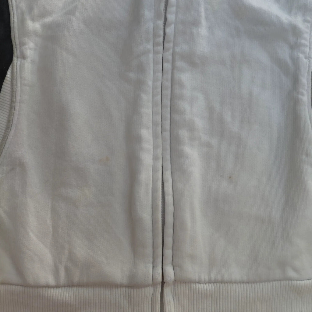 Puma Track Jacket Womens UK12 White Polyester Logo Colour Block Full Zip