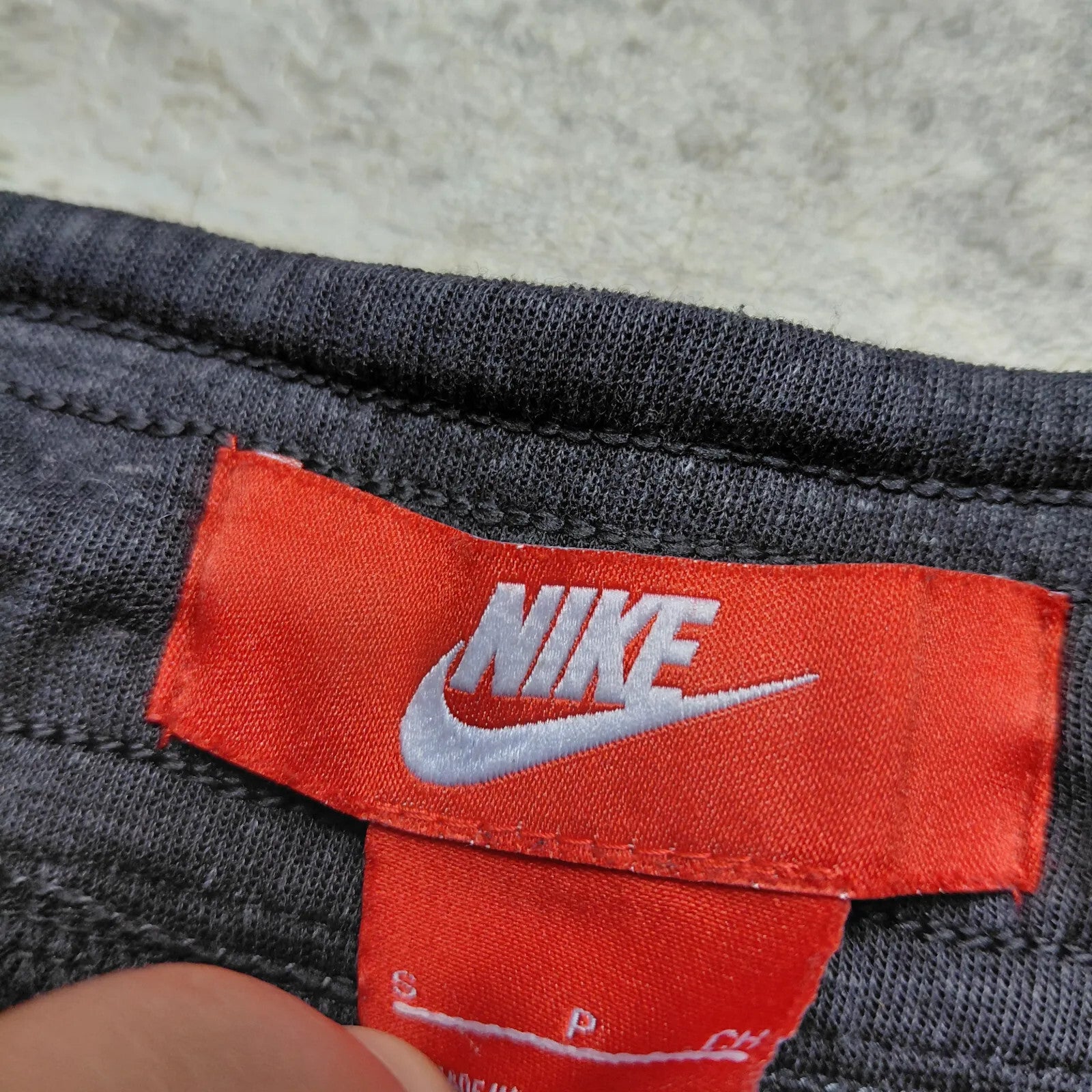 Nike Joggers Mens Charcoal Cotton Fleece Logo Cargo Sweatpants Pullover