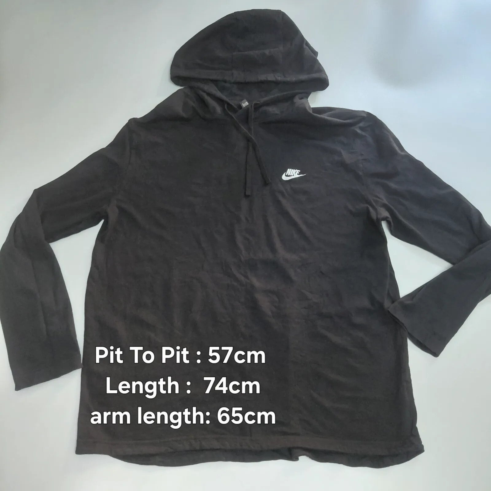 Nike Hoodie XXL Black Logo Pullover Streetwear