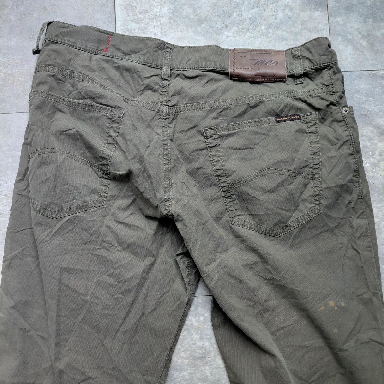 MCS Marlboro Classics Yellowstone Cargo Pants Mens Olive Cargo Regular Fit